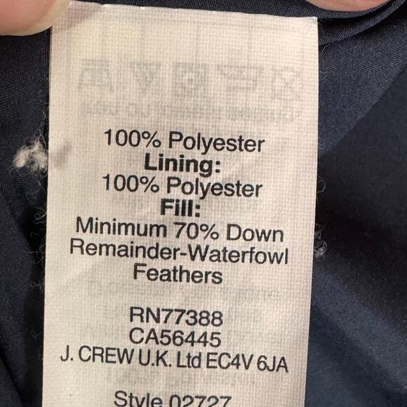 J. CREW Down Puffer Vest Size M Stripes Nautical Coastal Cabinlife Sporty Preppy - Picture 7 of 10